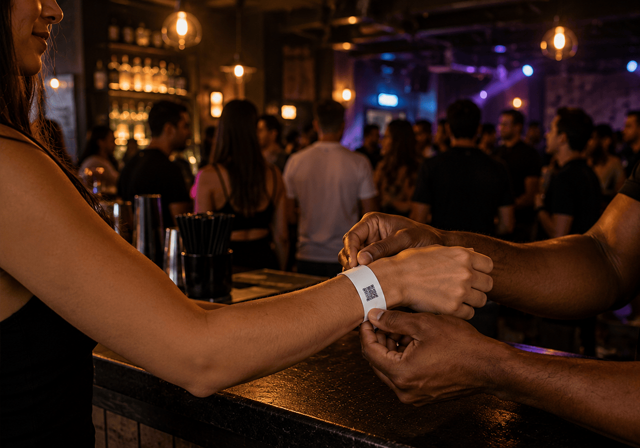 Bares já usam pulseiras de identificação para organizar a torcida na Copa 2026. Veja o que está acontecendo agora e como aplicar a mesma solução em qualquer evento.