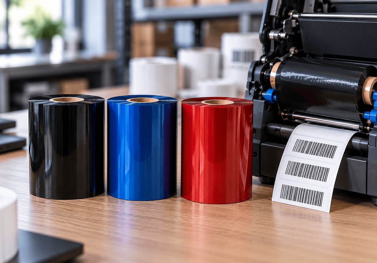 Entenda a diferença entre ribbon cera, cera-resina e resina, veja qual combina com cada material de etiqueta e descubra por que a impressão sai apagada, borrada ou riscada.